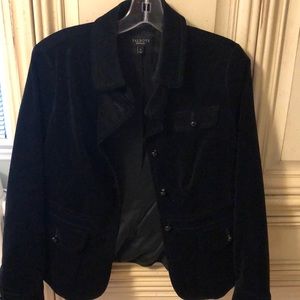 Talbots black velvety blazer